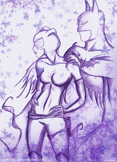 Batman and Catwoman Argue by Selina Enriquez