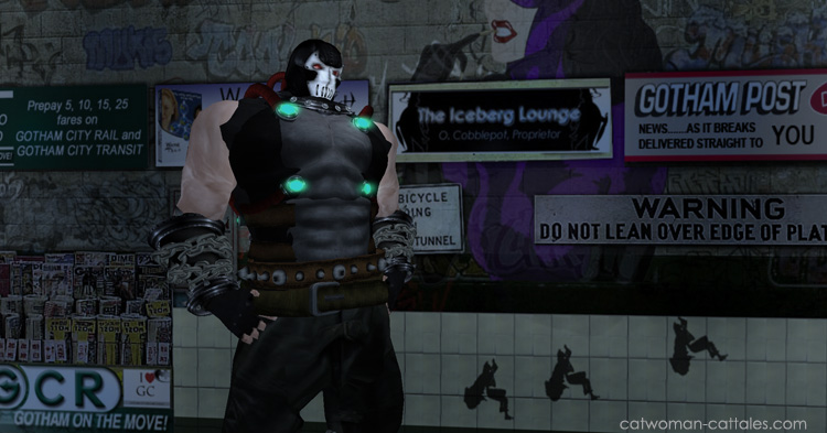 Bane in the Gotham Subway, upstaged by the REAL Gotham City, as usual