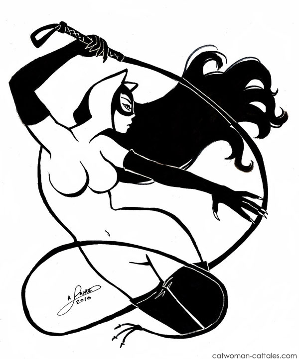 Catwoman Black and White: Whipp it, whip it good