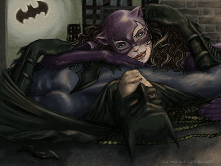 Batman and Catwoman Rooftop
